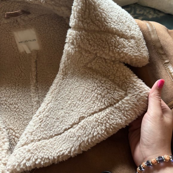 Avec Les Filles Faux Shearling Coat - Picture 5 of 8